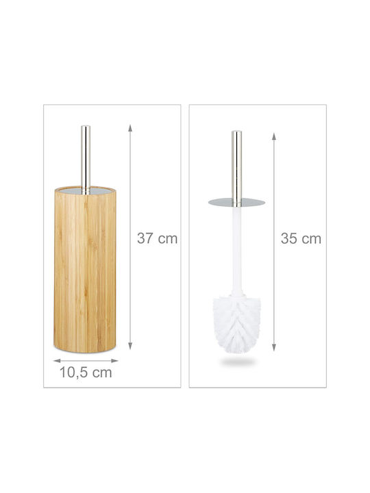 Relaxdays Inox Toilet Brush Beige