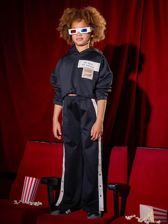 Kids Sweatpants Set Black 2pcs