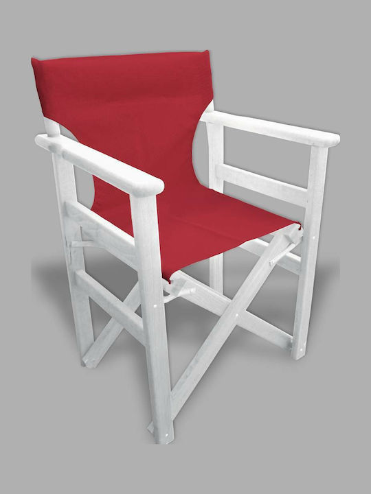 Director's Chair Wooden 5247 G + Red 2pcs 45x40x45cm