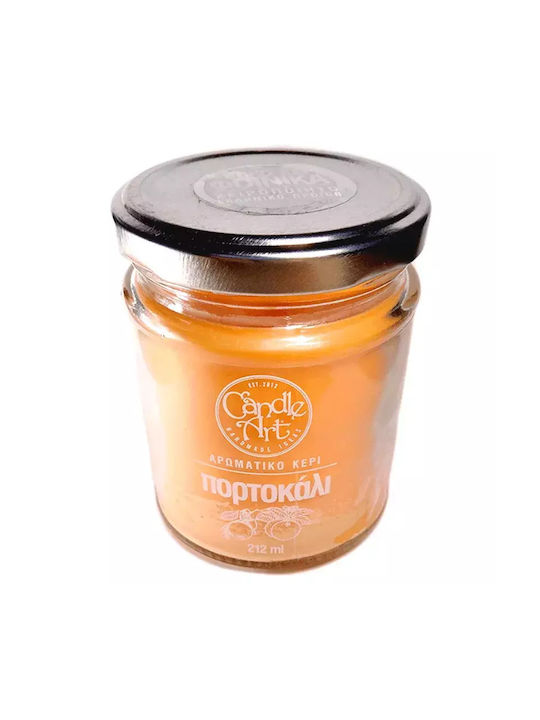 Candle n'Art Aromatic Candle in Jar with Perfume with Orange Essential Oils 212gr