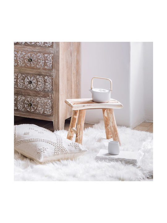 Living Room Wooden Woody Natural Stools 34x23x31cm