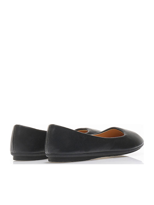 Synthetic Leather Ballerinas Black