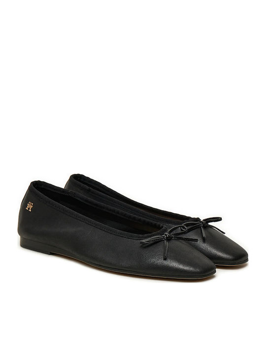 Leather Ballerinas Black
