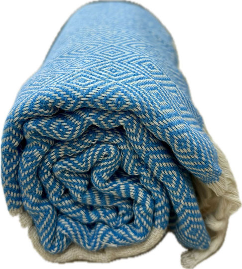 Bangs Light Blue Beach Towels with Fringes 180x85cm