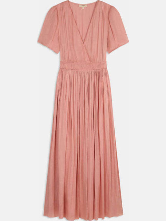 Sommer Midi Damenkleid Satin Rosa