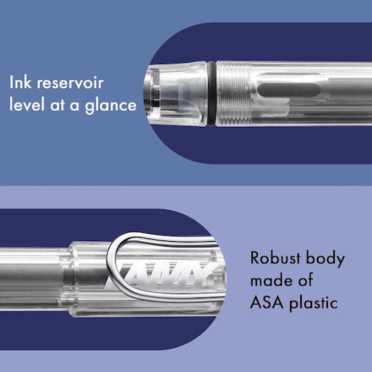 Lamy Vista 012 Schreibfeder Fein Durchsichtig aus Plastik