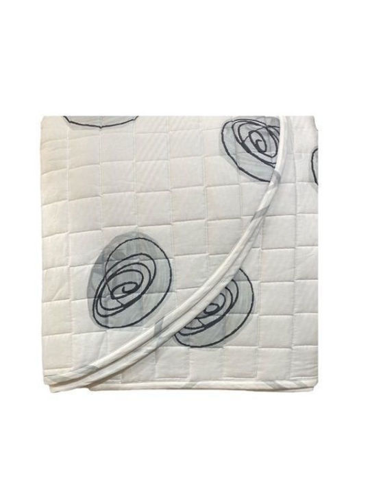Limneos Coverlet Queen Size White / Grey 230x250cm