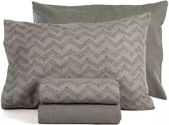 Nef-Nef Homeware Sheet Sets Queen Flannel 240x260cm. Otrando Green 4pcs
