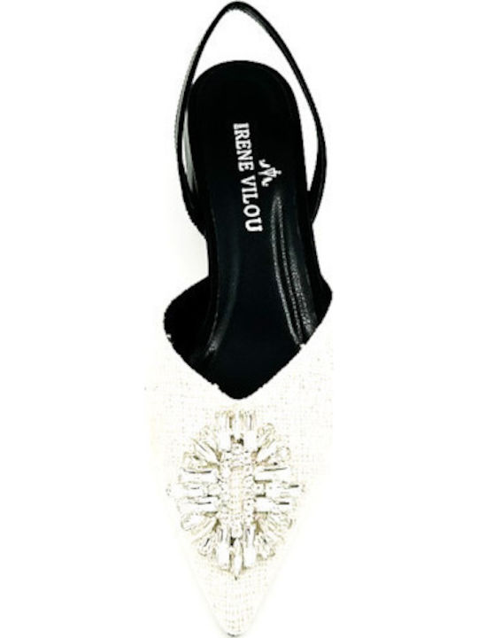 White Low Heels