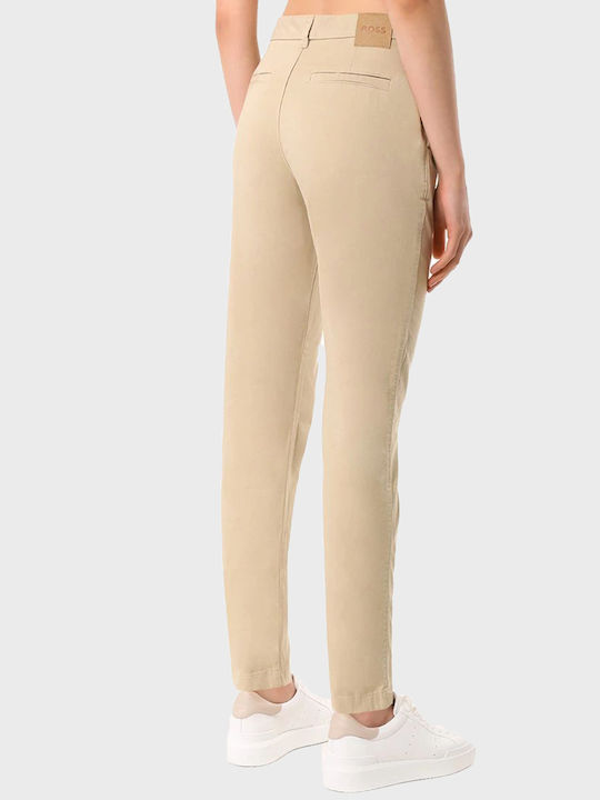 Women's Capri Chino Trousers Ecru