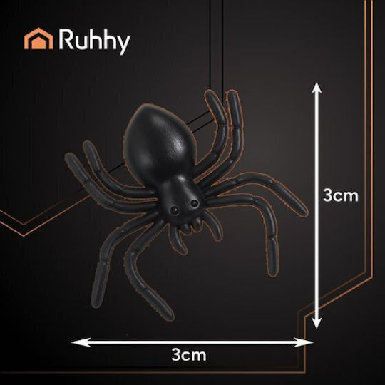 Ruhhy Plastic Spiders Decoration 10 Pieces 26028 18367-0