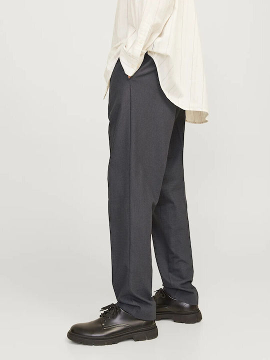 Παντελόνι Chino Ελαστικό σε Loose Εφαρμογή Dark Grey Melange