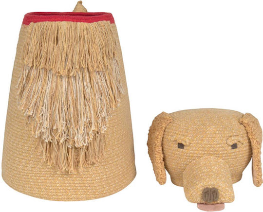 Lorena Canals Children's Storage Basket made of Fabric Beige 40x30x55cm 1pcs