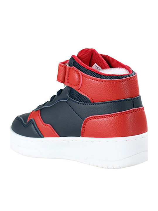 Kids Sneakers High with Scratch Red