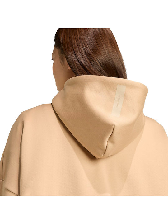 Z.n.e. Fz Women's Sweatshirt Jacket Hooded Beige