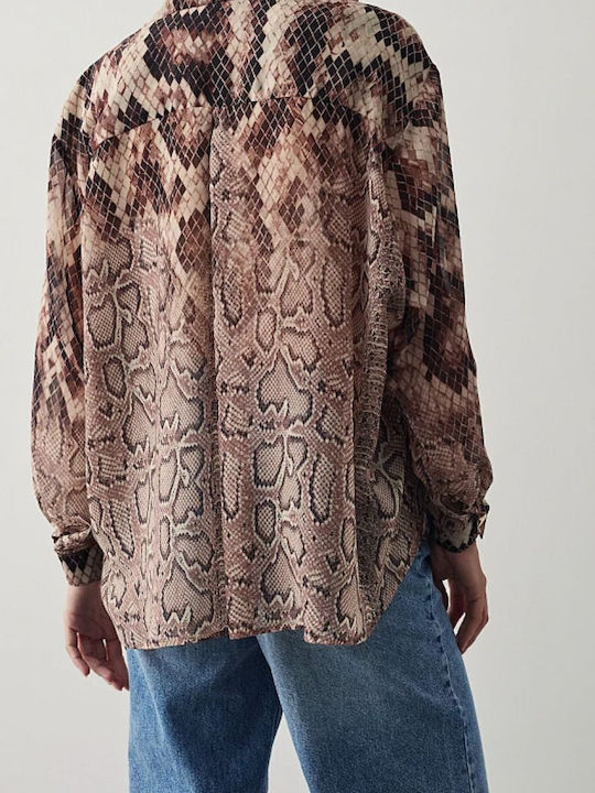 Women's Long Sleeve Shirt Brown