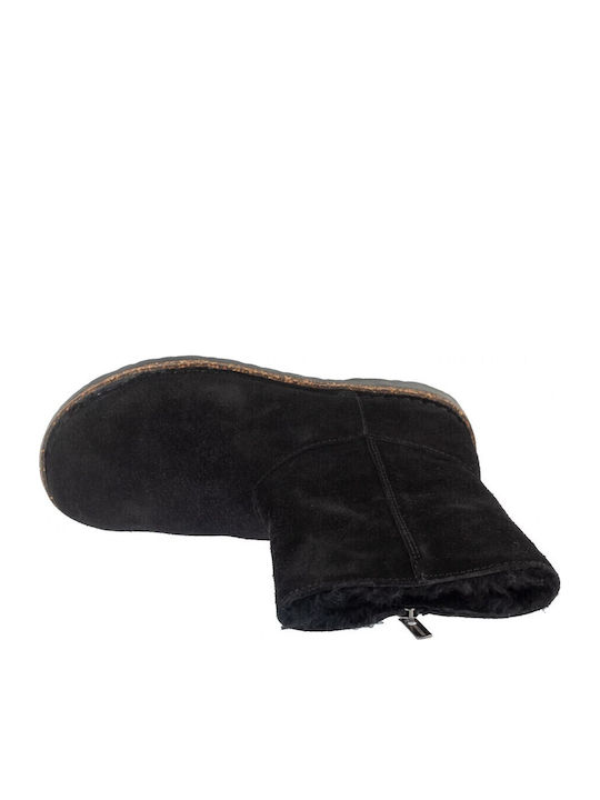 Shearling Дамски ботуши Черни