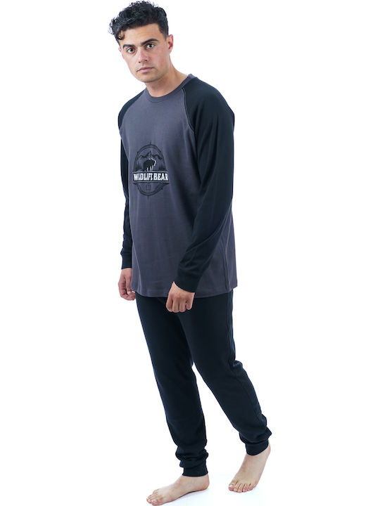 Dustin Men's Winter Pajamas Set Anthracite