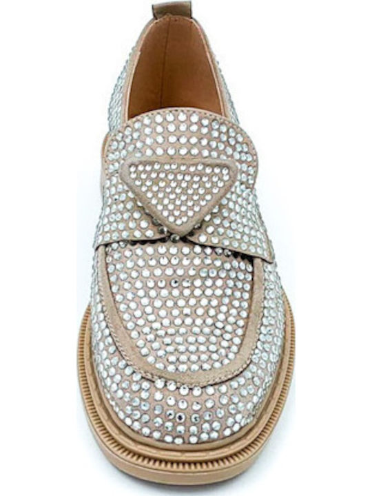 Дамски Loafers в Бежов Цвят