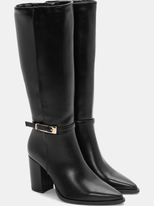 Damenstiefel mit hohem Absatz Schwarz