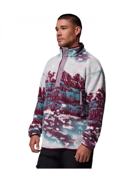 Helvetia Ii Printed Sweatshirt Fleece Burgundy