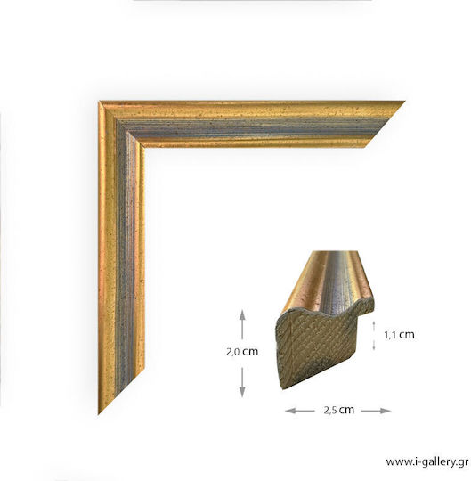 I-gallery Photo Frame with Gold Wooden Frame 20x30 I-gallery Photo Frame with Gold Wooden Frame 20x30