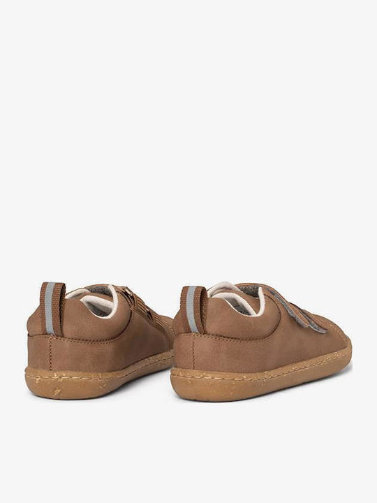 Παιδικά Sneakers Barefoot με Σκρατς Καφέ