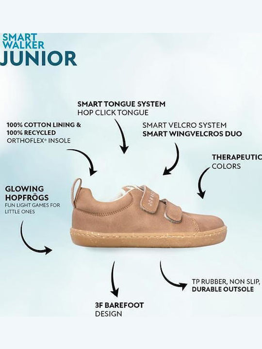 Παιδικά Sneakers Barefoot με Σκρατς Καφέ