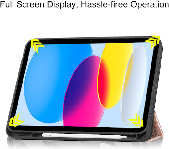 Sonique Flip Cover Ανθεκτική Ροζ Χρυσή (Apple iPad 10th Gen 10.9" (2022))