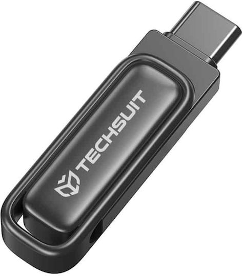 Techsuit 64GB USB 3.2 Stick με σύνδεση USB-A & USB-C Γκρι
