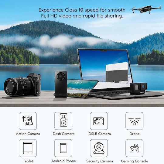 Techsuit microSDHC 128GB Клас 10 10MB/s с адаптер