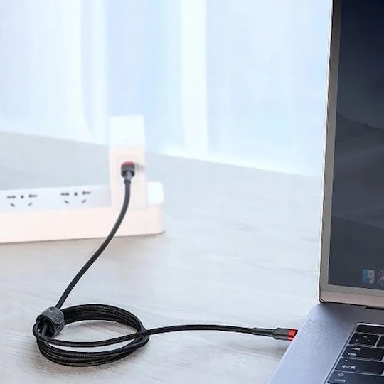 Baseus Cafule USB 2.0 Cable USB-C Male - USB-C 100W PD Gray 2m CATKLF-BLG1