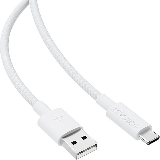 Hoco Braided USB 2.0 Cable USB-C male - USB-C / USB-A 18W White 1.2m (C18-04)
