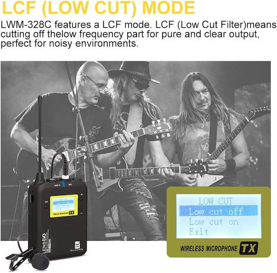 LensGo LWM-328C Σετ Ασύρματο Μικρόφωνο Πέτου, Clip On