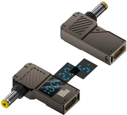 Techsuit Konverter USB-C / DC männlich zu DC weiblich Gray 1Stück