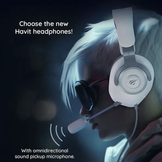 Havit H2230U Over Ear Gaming Headset with Connection USB White