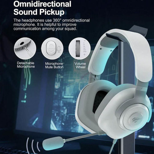 Havit H2230U Over Ear Gaming Headset with Connection USB White