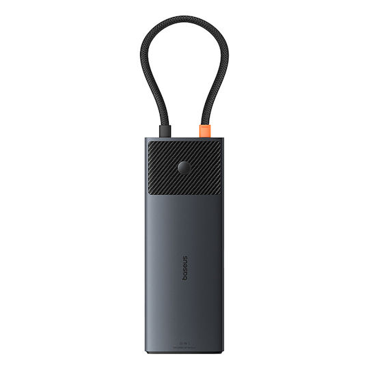 Baseus Metal Gleam II USB-A / USB-C Docking Station με 4K PD Ethernet Γκρι