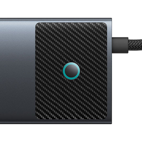 Baseus Metal Gleam II USB-A / USB-C Docking Station με 4K PD Ethernet Γκρι
