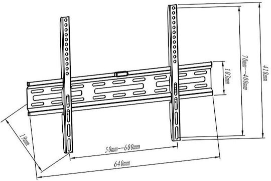 Blow DM-857 Βάση Τηλεόρασης Τοίχου έως 65" και 40kg