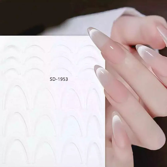 Wd Nail Stickers French Manicure White Nail Stickers French Manicure & Pedicure White