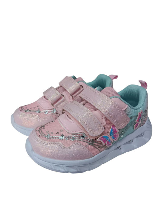 Kids Sneakers Anatomic with Scratch & Lights Pink