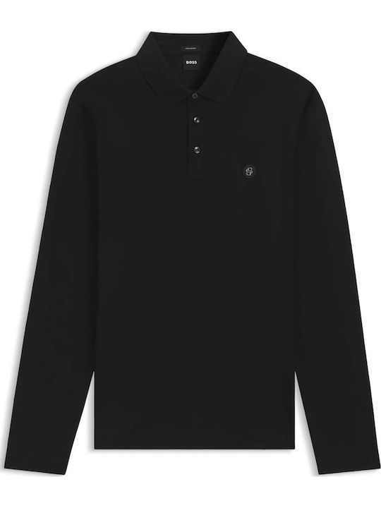 Polo Herrenblusen Langarm Schwarze