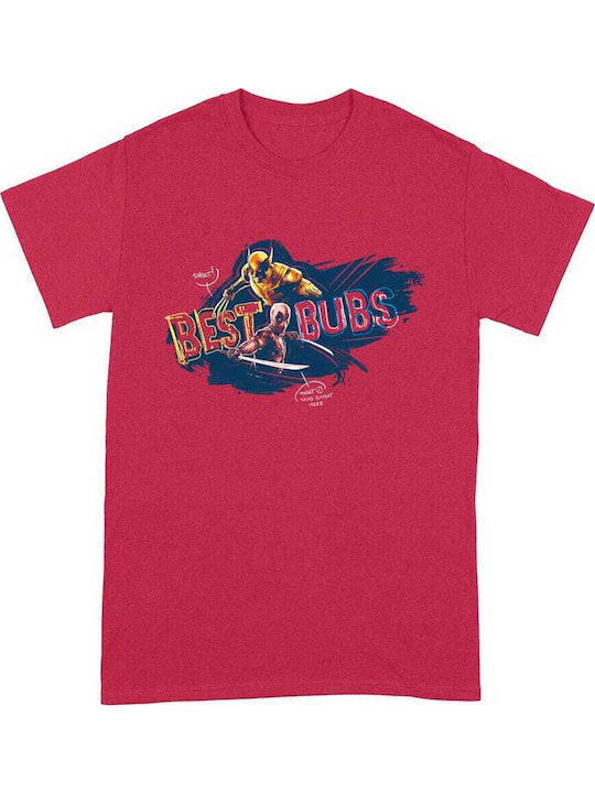 PCMerch Deadpool And Wolverine Best Bubs T-shirt Rot Baumwolle