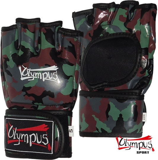 Olympus Sport Camo Γάντια ΜΜΑ από Συνθετικό Δέρμα Μαύρα