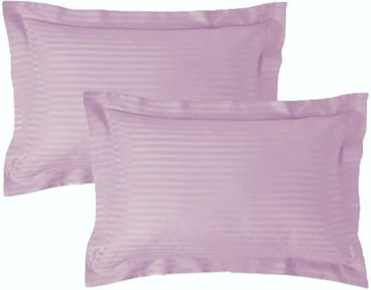Kotonia Home Pillowcase Set with Envelope Cover Lilac 50x70cm.