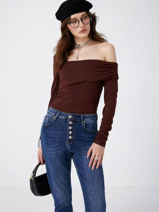 High Waist Women's Jean Trousers in Mom Fit