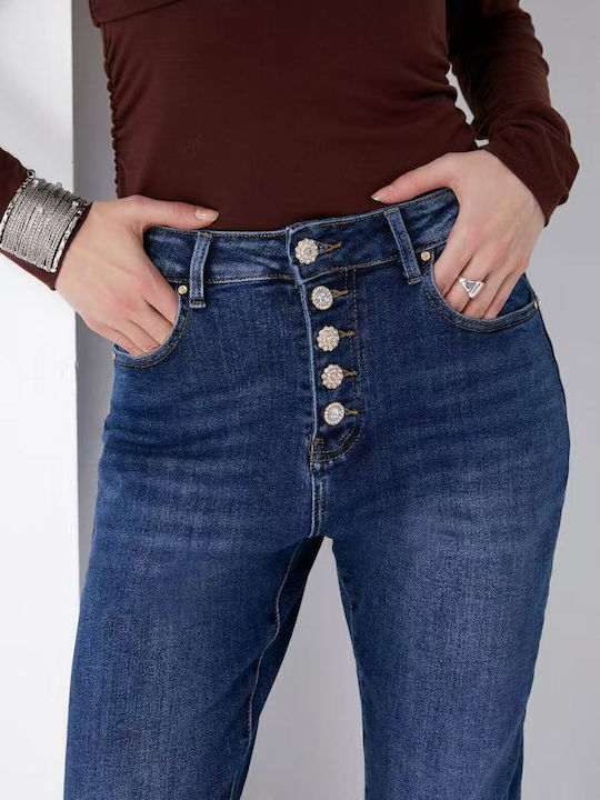 High Waist Women's Jean Trousers in Mom Fit