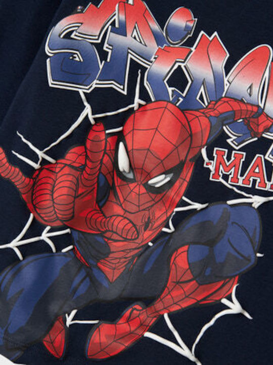 Kids' Shirt Long Sleeve Blue Spiderman