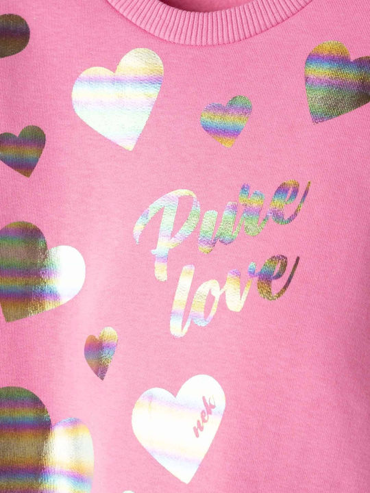 Nek Kids Wear Παιδικό Σετ με Κολάν Αζαλέα Σταχτί 2τμχ